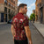 Oxblood Bird of Batik Papua Zipper Polo Shirt Exotic Natural Wealth of Papua - Polynesian Pride