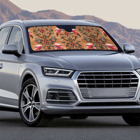 Terracotta Bird of Batik Papua Auto Sun Shade Exotic Natural Wealth of Papua - Polynesian Pride