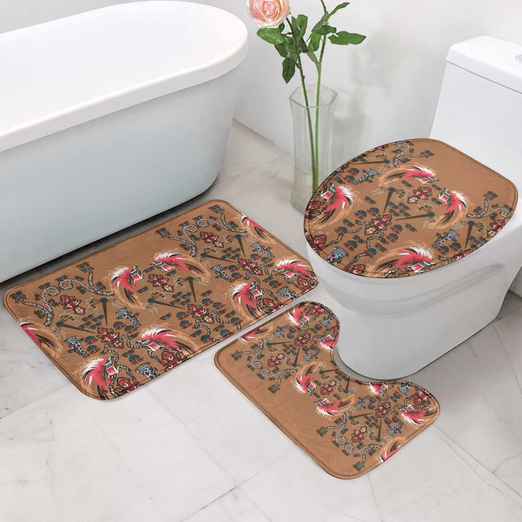 Terracotta Bird of Batik Papua Bathroom Set Exotic Natural Wealth of Papua - Polynesian Pride