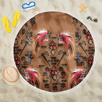 Terracotta Bird of Batik Papua Beach Blanket Exotic Natural Wealth of Papua - Polynesian Pride