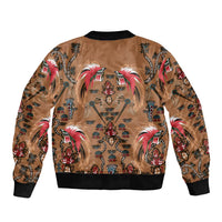 Terracotta Bird of Batik Papua Bomber Jacket Exotic Natural Wealth of Papua - Polynesian Pride