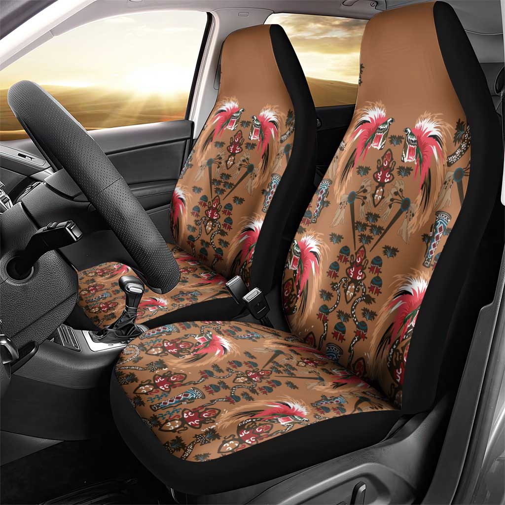 Terracotta Bird of Batik Papua Car Seat Cover Exotic Natural Wealth of Papua - Polynesian Pride