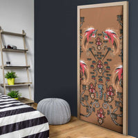 Terracotta Bird of Batik Papua Door Cover Exotic Natural Wealth of Papua - Polynesian Pride