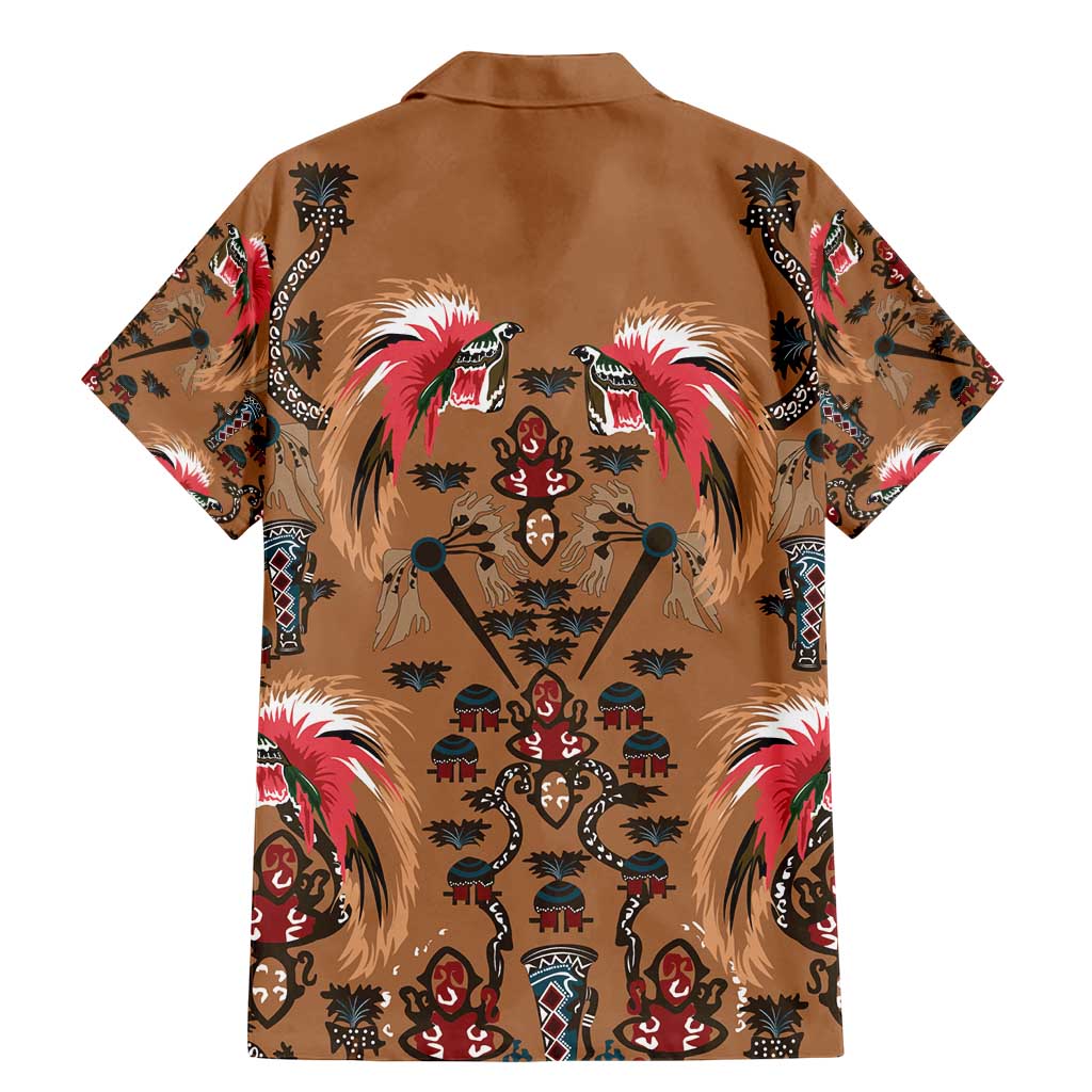 Terracotta Bird of Batik Papua Family Matching Mermaid Dress and Hawaiian Shirt Exotic Natural Wealth of Papua - Polynesian Pride