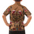 Terracotta Bird of Batik Papua Family Matching Off Shoulder Short Dress and Hawaiian Shirt Exotic Natural Wealth of Papua - Polynesian Pride