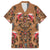 Terracotta Bird of Batik Papua Family Matching Off Shoulder Short Dress and Hawaiian Shirt Exotic Natural Wealth of Papua - Polynesian Pride