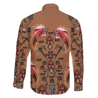 Terracotta Bird of Batik Papua Family Matching Tank Maxi Dress and Hawaiian Shirt Exotic Natural Wealth of Papua - Polynesian Pride