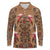 Terracotta Bird of Batik Papua Long Sleeve Polo Shirt Exotic Natural Wealth of Papua - Polynesian Pride