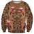 Terracotta Bird of Batik Papua Sweatshirt Exotic Natural Wealth of Papua - Polynesian Pride