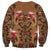 Terracotta Bird of Batik Papua Sweatshirt Exotic Natural Wealth of Papua - Polynesian Pride