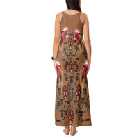 Terracotta Bird of Batik Papua Tank Maxi Dress Exotic Natural Wealth of Papua - Polynesian Pride