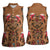 Terracotta Bird of Batik Papua Women Sleeveless Polo Shirt Exotic Natural Wealth of Papua - Polynesian Pride