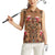 Terracotta Bird of Batik Papua Women Sleeveless Polo Shirt Exotic Natural Wealth of Papua - Polynesian Pride