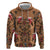 Terracotta Bird of Batik Papua Zip Hoodie Exotic Natural Wealth of Papua - Polynesian Pride