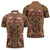 Terracotta Bird of Batik Papua Zipper Polo Shirt Exotic Natural Wealth of Papua - Polynesian Pride
