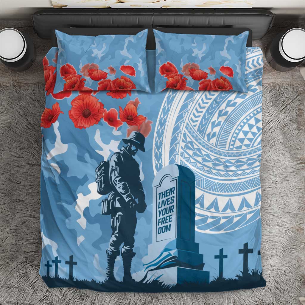 FSM Verterans Day Bedding Set Their Lives Your Freedom LT9 Blue - Polynesian Pride