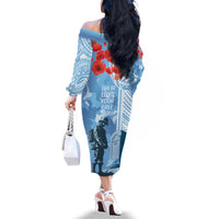 FSM Verterans Day Family Matching Off The Shoulder Long Sleeve Dress and Hawaiian Shirt Their Lives Your Freedom