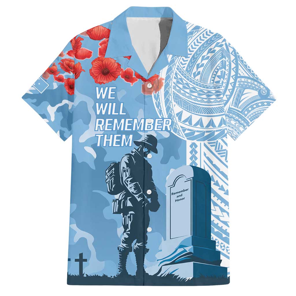 FSM Verterans Day Hawaiian Shirt Their Lives Your Freedom LT9 Blue - Polynesian Pride