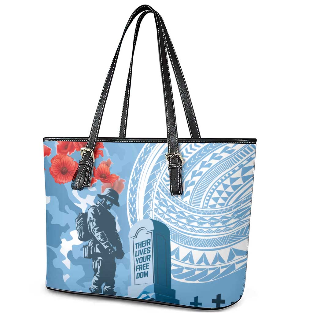 FSM Verterans Day Leather Tote Bag Their Lives Your Freedom