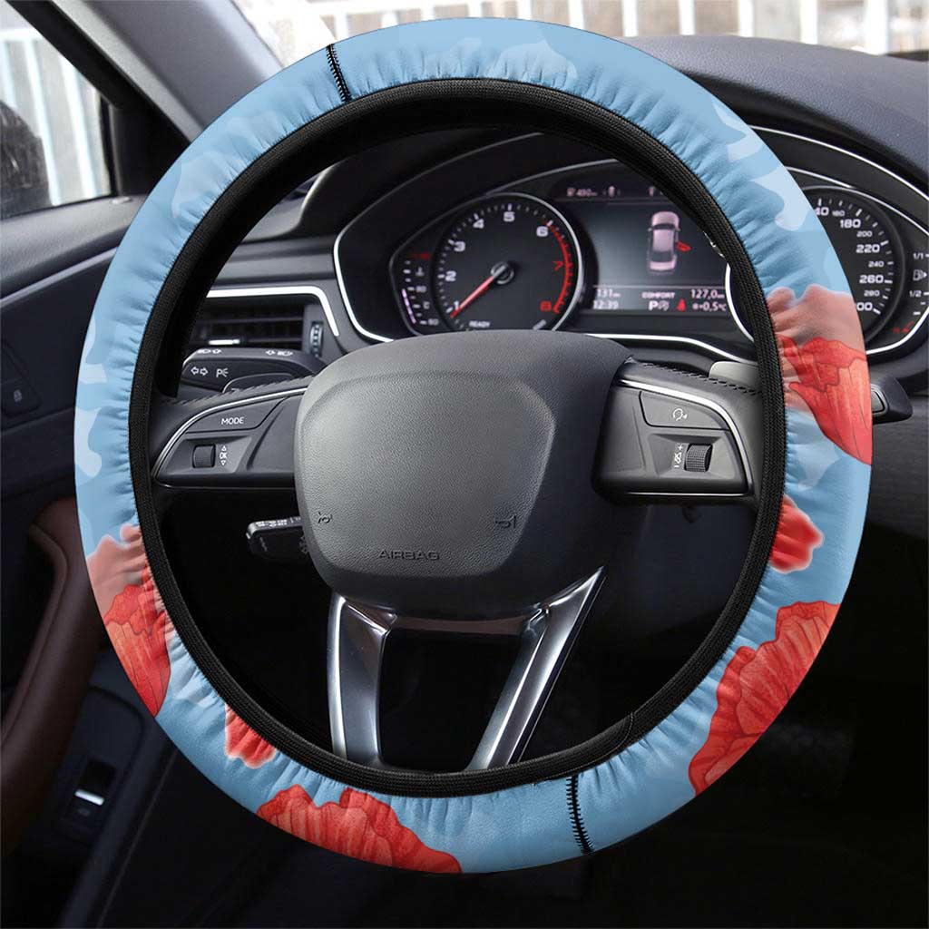 FSM Verterans Day Steering Wheel Cover Their Lives Your Freedom LT9 - Polynesian Pride