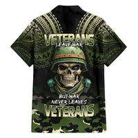 Veterans Day Family Matching Long Sleeve Bodycon Dress and Hawaiian Shirt War Never Leaves A Veteran Proud Military