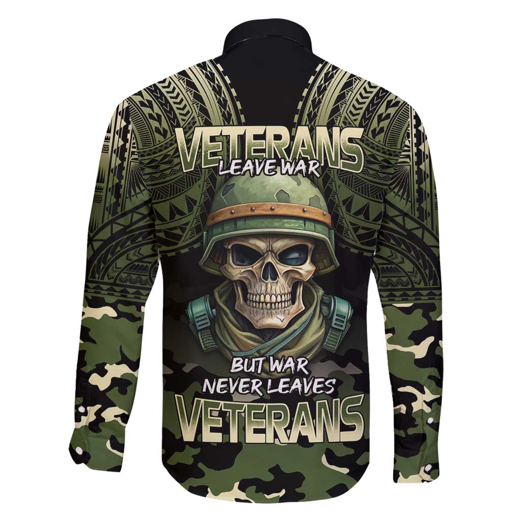 Veterans Day Family Matching Long Sleeve Bodycon Dress and Hawaiian Shirt War Never Leaves A Veteran Proud Military