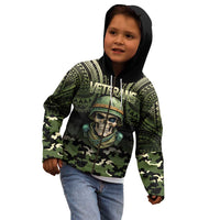 Veterans Day Kid Hoodie War Never Leaves A Veteran Proud Military
