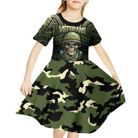 Veterans Day Kid Short Sleeve Dress War Never Leaves A Veteran Proud Military
