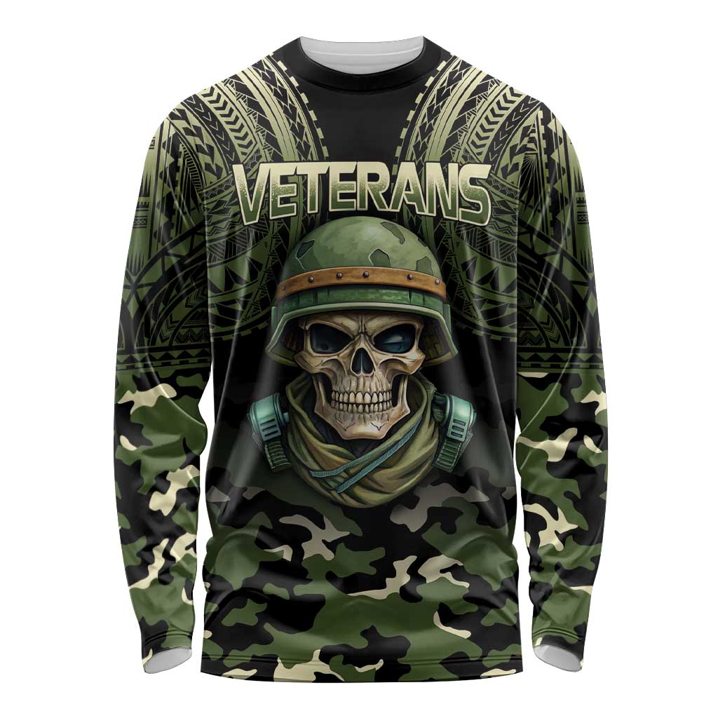 Veterans Day Long Sleeve Shirt War Never Leaves A Veteran Proud Military LT9 Unisex Black - Polynesian Pride