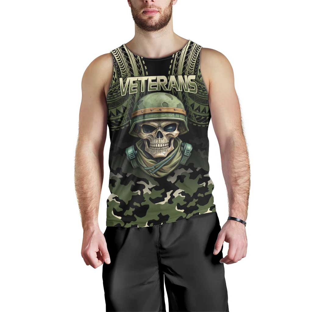 Veterans Day Men Tank Top War Never Leaves A Veteran Proud Military