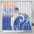 Marshall Islands Manit Day Shower Curtain Plumeria and Polynesian Tribal