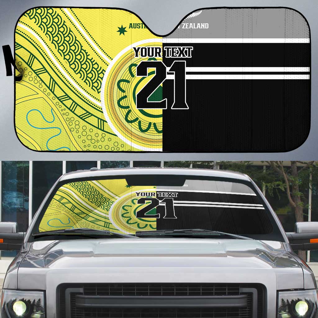 Custom Cricket AUNZ Spirit Auto Sun Shade Aussie New Zealand Retro Edition - Polynesian Pride