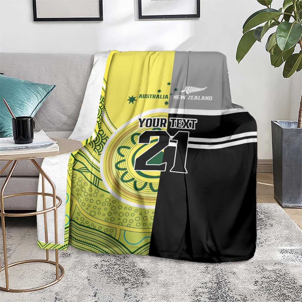 Custom Cricket AUNZ Spirit Blanket Aussie New Zealand Retro Edition - Polynesian Pride