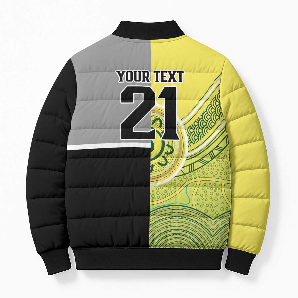 Custom Cricket AUNZ Spirit Bomber Puffer Jacket Aussie New Zealand Retro Edition LT9 - Polynesian Pride