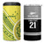 Custom Cricket AUNZ Spirit 4 in 1 Can Cooler Tumbler Aussie New Zealand Retro Edition - Polynesian Pride
