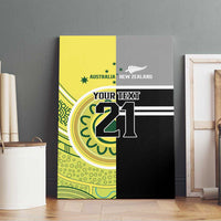 Custom Cricket AUNZ Spirit Canvas Wall Art Aussie New Zealand Retro Edition - Polynesian Pride