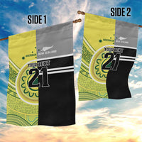 Custom Cricket AUNZ Spirit Garden Flag Aussie New Zealand Retro Edition - Polynesian Pride