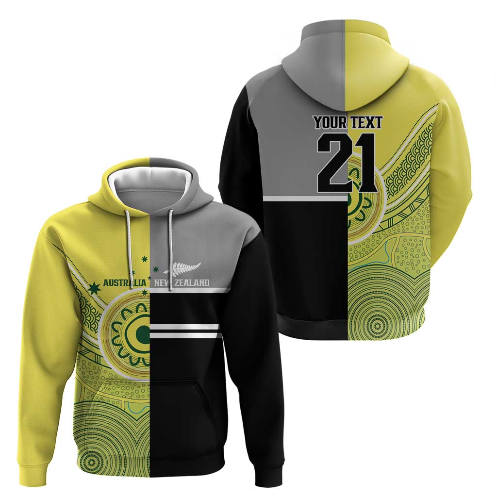 Custom Cricket AUNZ Spirit Hoodie Aussie New Zealand Retro Edition - Polynesian Pride