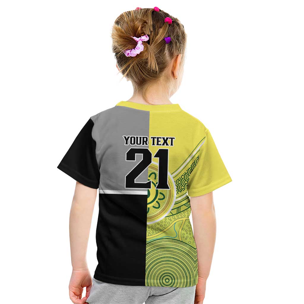 Custom Cricket AUNZ Spirit Kid T Shirt Aussie New Zealand Retro Edition - Polynesian Pride