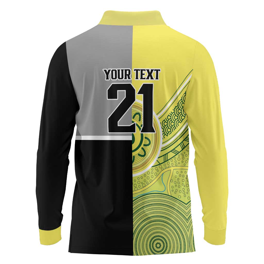 Custom Cricket AUNZ Spirit Long Sleeve Polo Shirt Aussie New Zealand Retro Edition - Polynesian Pride