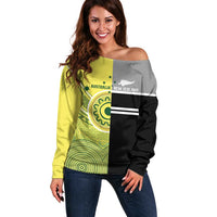 Custom Cricket AUNZ Spirit Off Shoulder Sweater Aussie New Zealand Retro Edition - Polynesian Pride