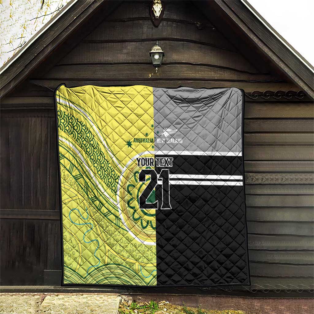 Custom Cricket AUNZ Spirit Quilt Aussie New Zealand Retro Edition - Polynesian Pride