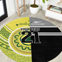 Custom Cricket AUNZ Spirit Round Carpet Aussie New Zealand Retro Edition - Polynesian Pride