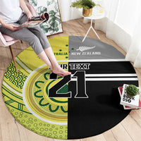Custom Cricket AUNZ Spirit Round Carpet Aussie New Zealand Retro Edition - Polynesian Pride