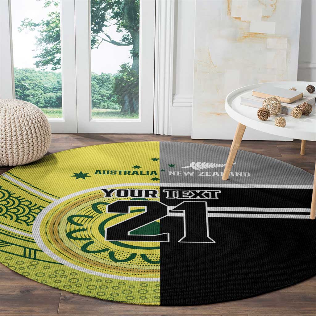Custom Cricket AUNZ Spirit Round Carpet Aussie New Zealand Retro Edition - Polynesian Pride