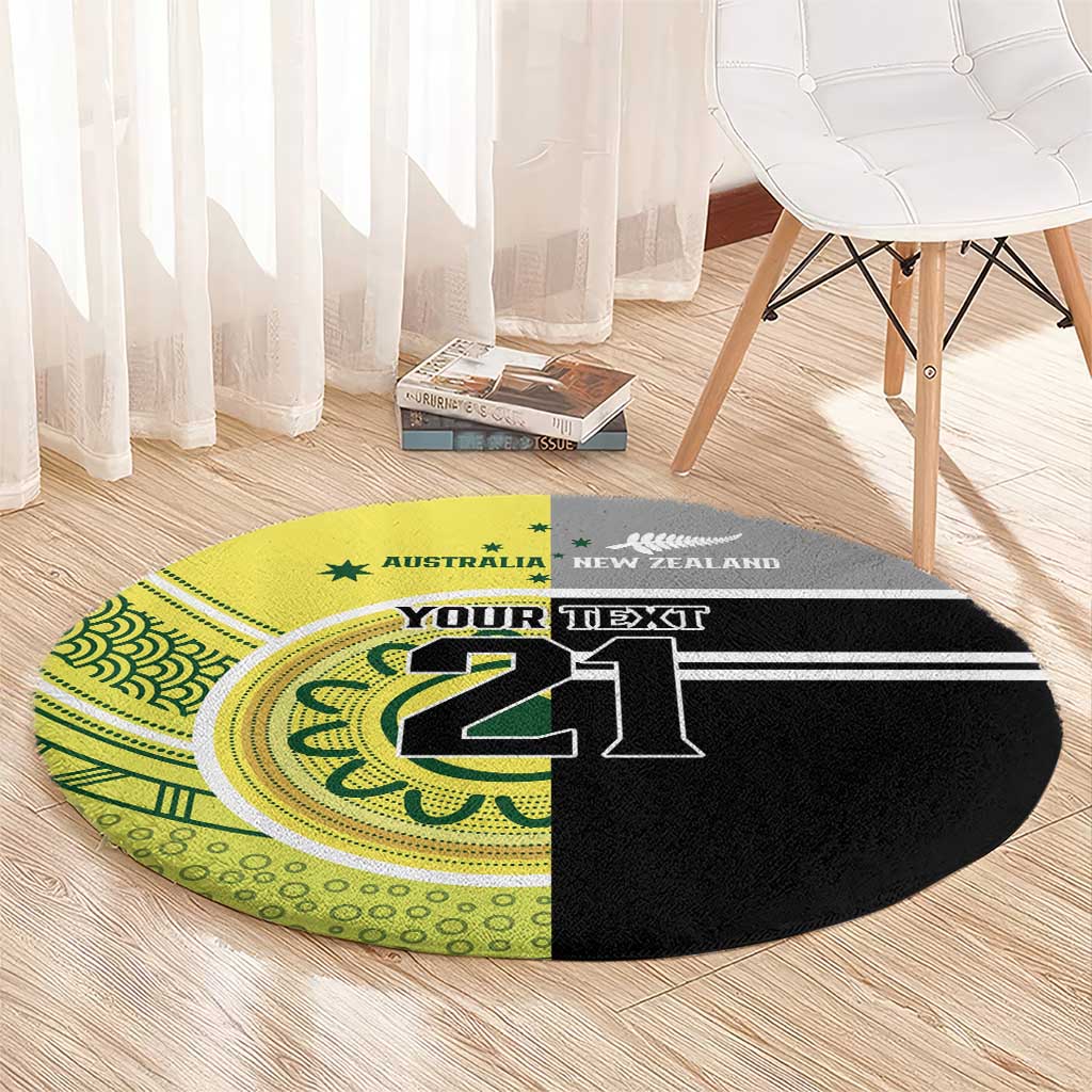 Custom Cricket AUNZ Spirit Round Carpet Aussie New Zealand Retro Edition - Polynesian Pride