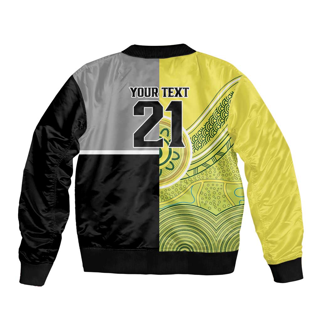Custom Cricket AUNZ Spirit Sleeve Zip Bomber Jacket Aussie New Zealand Retro Edition - Polynesian Pride