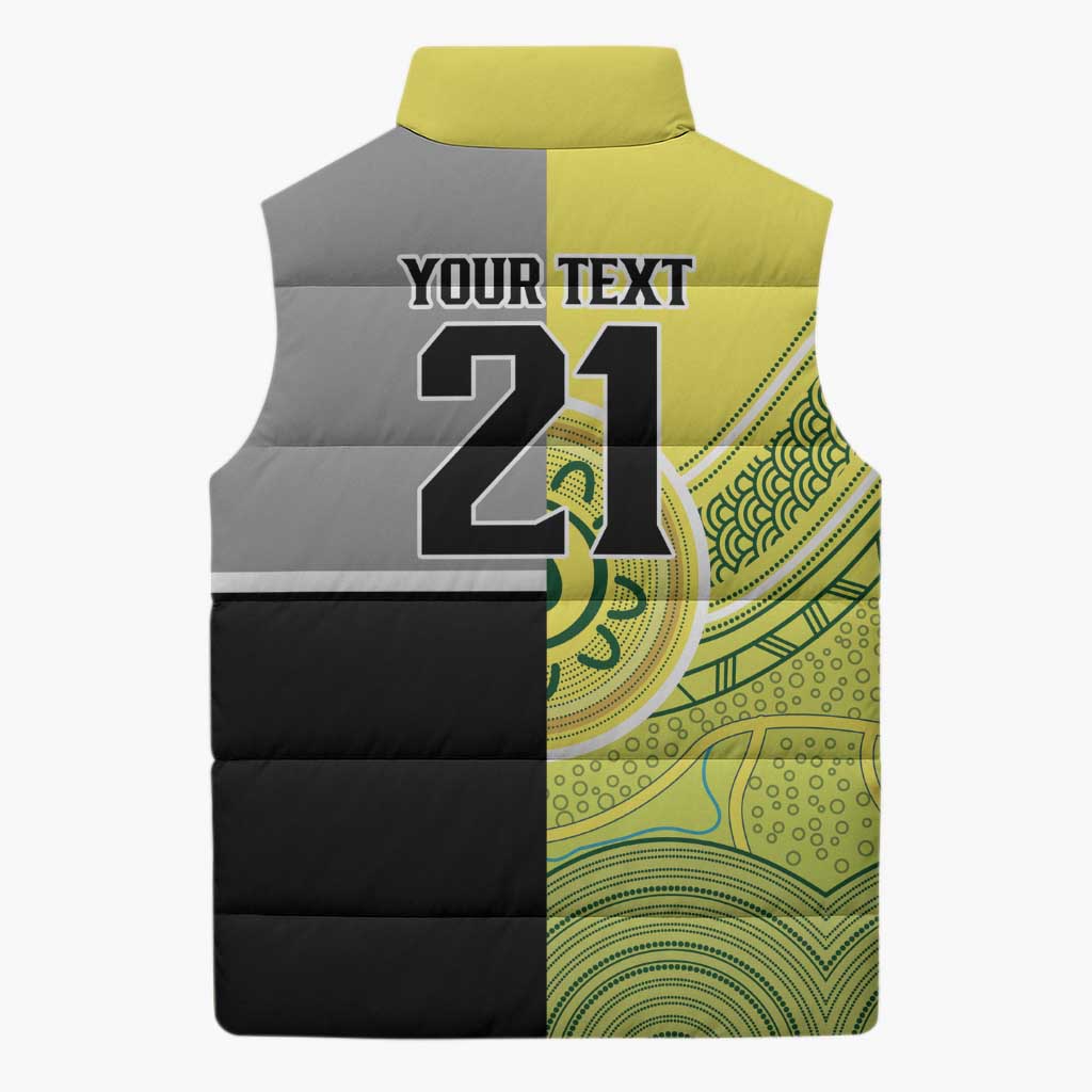 Custom Cricket AUNZ Spirit Sleeveless Puffer Jacket Aussie New Zealand Retro Edition LT9 - Polynesian Pride