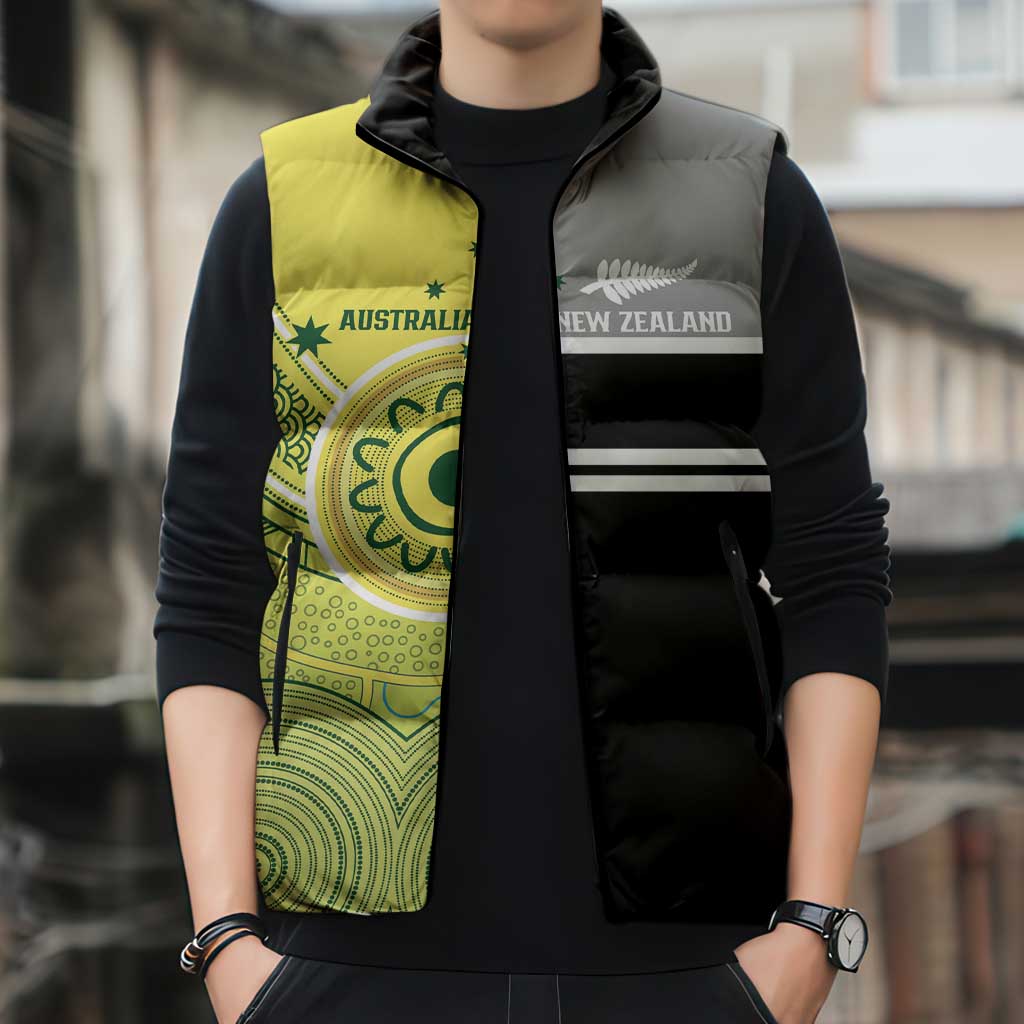 Custom Cricket AUNZ Spirit Sleeveless Puffer Jacket Aussie New Zealand Retro Edition LT9 - Polynesian Pride
