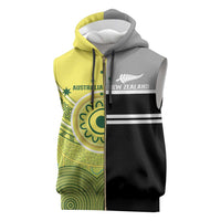 Custom Cricket AUNZ Spirit Sleeveless Zip Hoodie Aussie New Zealand Retro Edition - Polynesian Pride